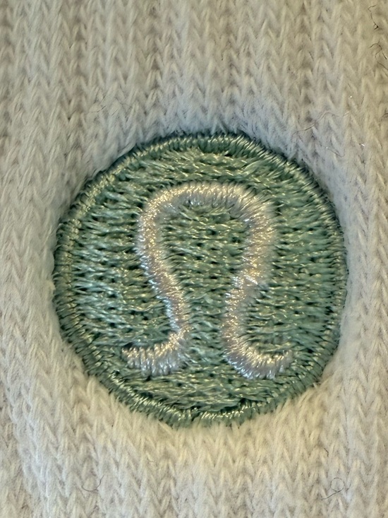 lululemon athletica White Crew Socks with Green Logos - Picture 4 of 4